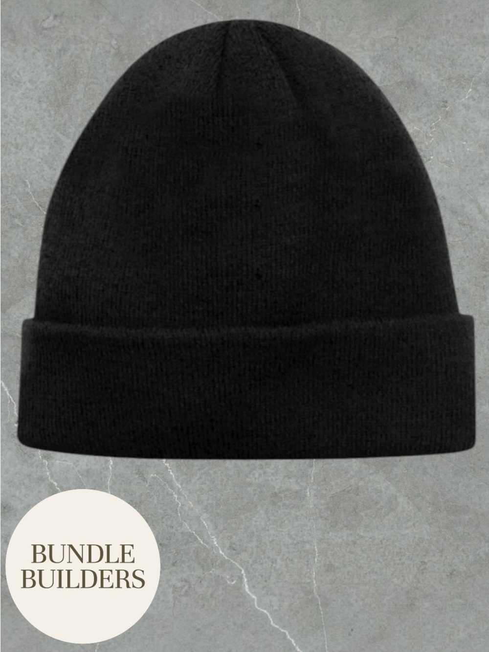 $10 Add-on | Classic Black Adult Knit Beanie